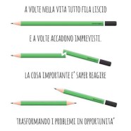 “A volte nella vita tutto fila liscio e a volte accadono imprevisti la cosa importante è saper reagire trasformando i problemi in opportunità” (Cit.)