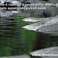 Colui che è riuscito a spostare la montagna ha iniziato spostando piccoli sassi (Detto Zen)