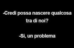 “Credi possa nascere qualcosa tra di noi?” “Si, un problema.”