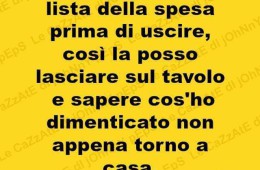 “Mi piace fare la lista della spesa prima di uscire, così la posso lasciare sul tavolo e sapere cos’ho dimenticato non appena torno a casa.”