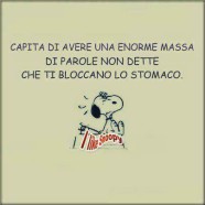 “Capita di avere una enorme massa di parole non dette che ti bloccano lo stomaco.”