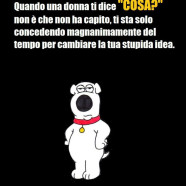 “Quando una donna ti dice COSA? non è che non ha capito, ti sta solo concedendo magnanimamente del tempo per cambiare la tua stupida idea.”