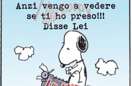 “Se ti lancio una pietra non nascondo la mano… Anzi vengo a vedere se ti ho preso!!! Disse lei.”