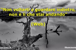 “Non voltarti a guardare indietro, non è lì che stai andando” (Web)