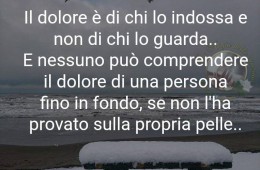 “Il dolore è di chi lo indossa e non di chi lo guarda… E nessuno può comprendere il dolore di una persona fino in fondo, se non l’ha provato sulla propria pelle..” (Alex Quarantana)