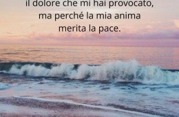 “Oggi ho deciso di perdonarti. Non perché ti sei scusato, o perché hai riconosciuto il dolore che mi hai provocato, ma perché la mia anima merita pace.” (Najwa Zebian)