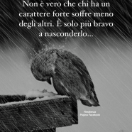 “Non è vero che chi ha un carattere forte soffre meno degli altri. È solo più bravo a nasconderlo…” (Antonia Gravina)