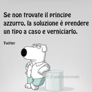 “Se non trovate il principe azzurro, la soluzione è prendere un tipo a caso e verniciarlo.” (Il cane irriverente)